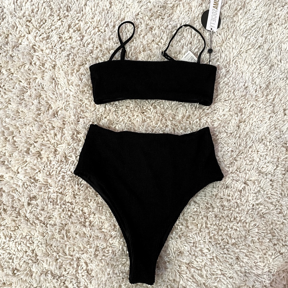Amuse Society black two piece - Small top, large bottom.